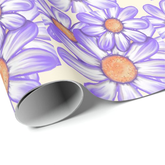 Ein lila Paradies, das sich durch einen Deich/Schm Geschenkpapier (Rolleneckpunkt)