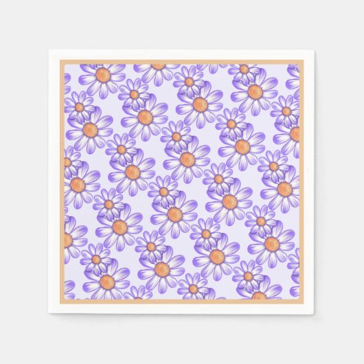 Ein lila Paradies, das sich durch einen Deich/Schm Serviette (Vorderseite)