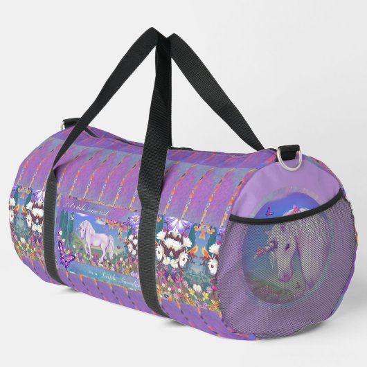 Ein lila Paradies Duffle Bag (Rechte Ecke)