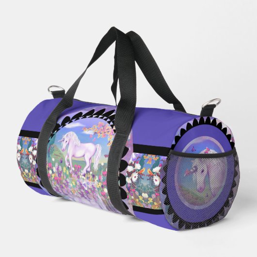 Ein lila Paradies Duffle Bag (Rechte Ecke)