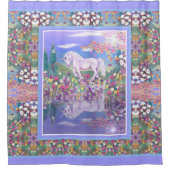 Ein lila Paradies-Duschvorhang Duschvorhang (Vorderseite)