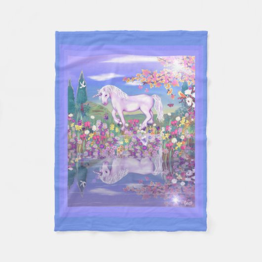 Ein Lila Paradies Fleecedecke (Vorderseite)