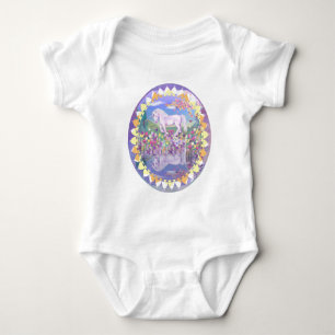 Ein lila Paradies für Babybodysuit Baby Strampler