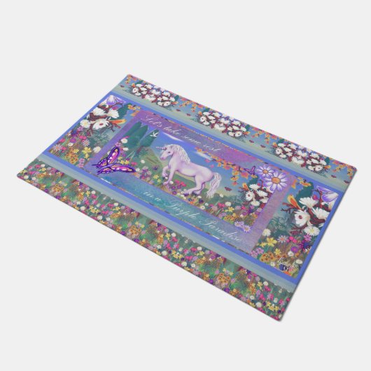 Ein lila Paradies Fußmatte (Schrägansicht)