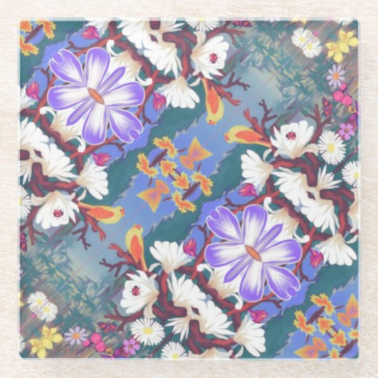 Ein Lila Paradies Glasuntersetzer (Vorderseite)