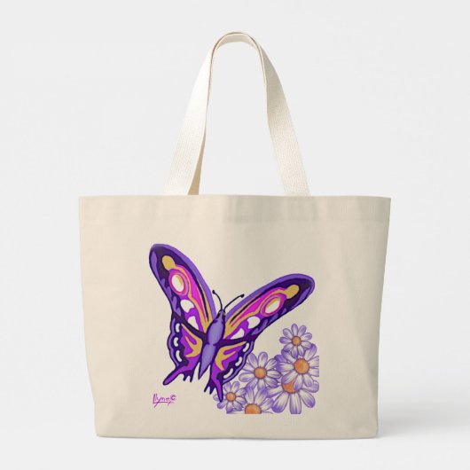 Ein Lila Paradies Jumbo Stoffbeutel (Rückseite)