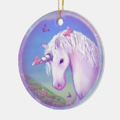 Ein lila Paradies Keramik Ornament (Links)