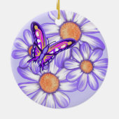 Ein lila Paradies Keramik Ornament (Hinten)