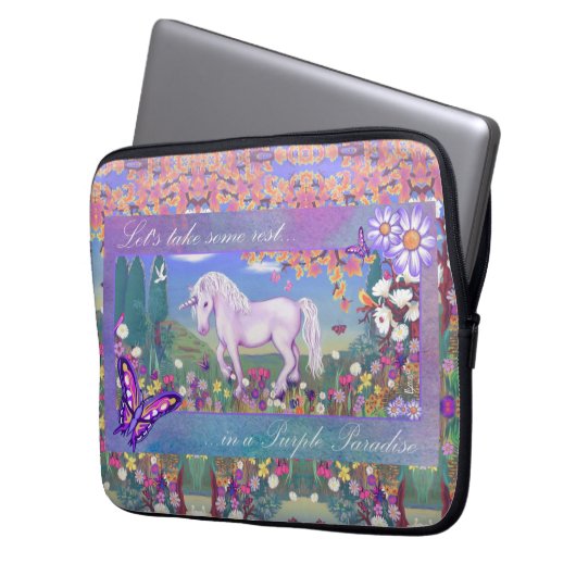 Ein lila Paradies Laptopschutzhülle (Vorderseite Links)