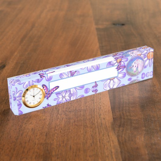 ein lila Paradies Namensplakette (Seite)