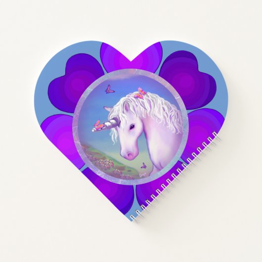 Ein Lila Paradies-Notebook Notizblock (Rückseite)