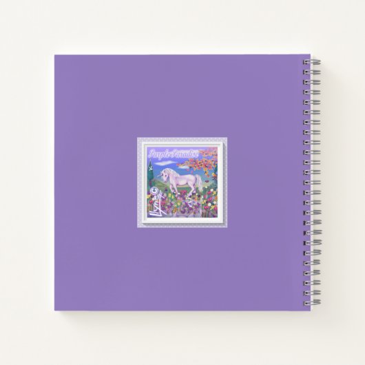 Ein Lila Paradies-Notebook Notizblock (Rückseite)