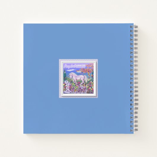 Ein Lila Paradies-Notebook Notizblock (Rückseite)