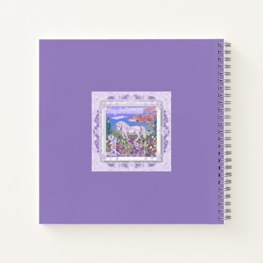 Ein Lila Paradies-Notebook Notizblock (Rückseite)