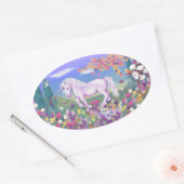 Ein Lila Paradies Ovaler Aufkleber (Umschlag)