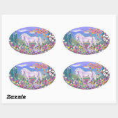 Ein Lila Paradies Ovaler Aufkleber (Blatt)