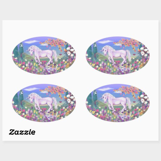 Ein Lila Paradies Ovaler Aufkleber (Blatt)