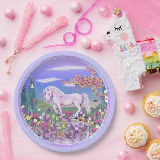 Ein Lila Paradies Pappteller (Party)