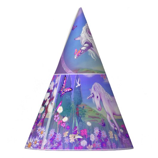 Ein Lila Paradies Partyhütchen (Links)