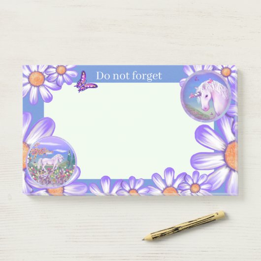 Ein lila Paradies Post-it Klebezettel (Auf Schreibtisch)