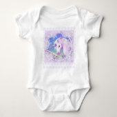 ein lila Paradies & Schnee Baby Strampler (Vorderseite)