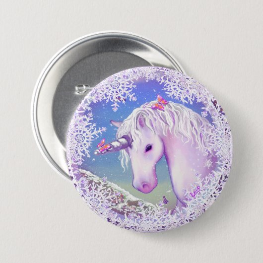 Ein lila Paradies & Schnee Button (Vorne & Hinten)