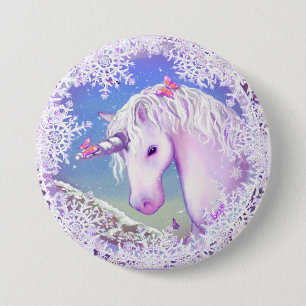 Ein lila Paradies & Schnee Button