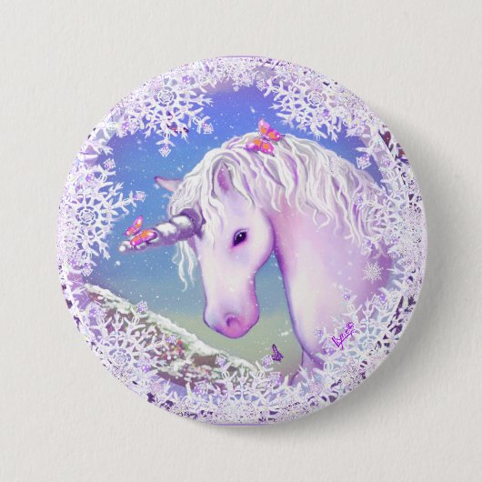 Ein lila Paradies & Schnee Button (Vorderseite)