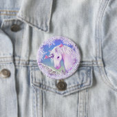 Ein lila Paradies & Schnee Button (Beispiel)
