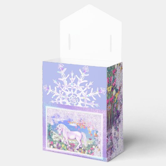 Ein lila Paradies & Schnee Geschenkschachtel (Geöffnet)