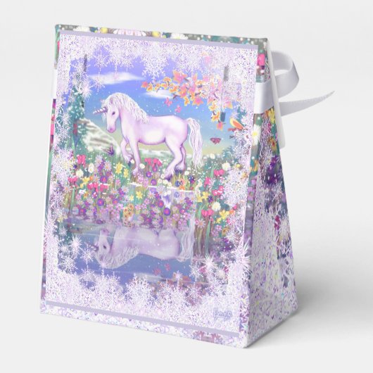 Ein lila Paradies & Schnee Geschenkschachtel (Rückseite)