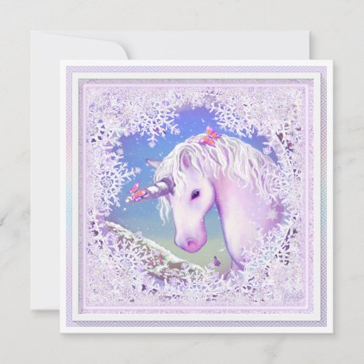 Ein lila Paradies & Schnee Karte (Vorderseite)