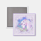 Ein lila Paradies & Schnee Magnet (Vorderseite/Rückseite)