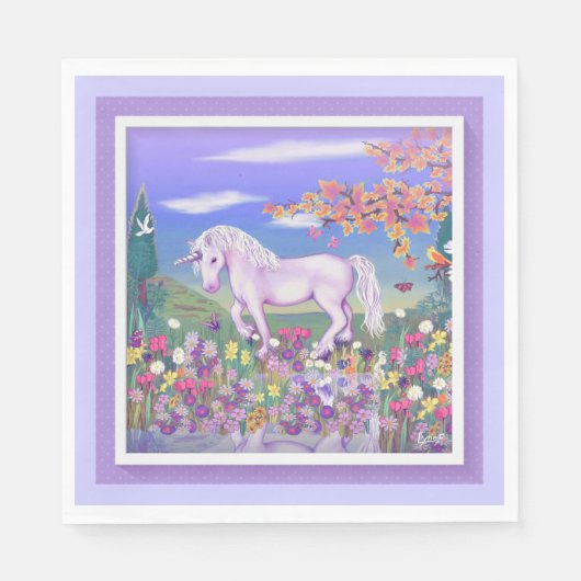 Ein Lila Paradies Serviette (Vorderseite)