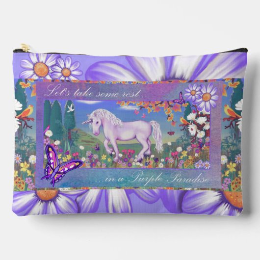 Ein lila Paradies Zubehörtasche (Vorderseite)