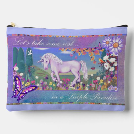 Ein lila Paradies Zubehörtasche (Vorderseite)