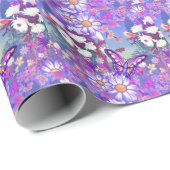 Ein lila Paradiespapier Geschenkpapier (Rolleneckpunkt)
