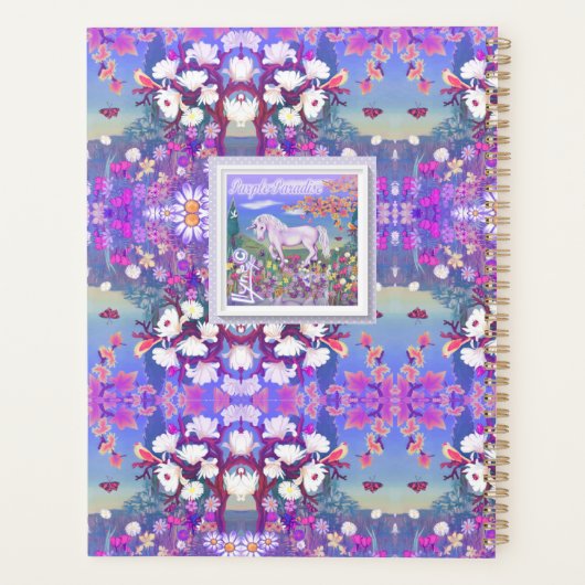 ein lila Paradiesplaner Planer (Rückseite)