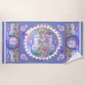 Ein Lila Paradise Beach Badetuch (Vorderseite)