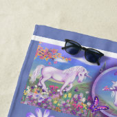 Ein Lila Paradise Beach Badetuch (Beispiel)