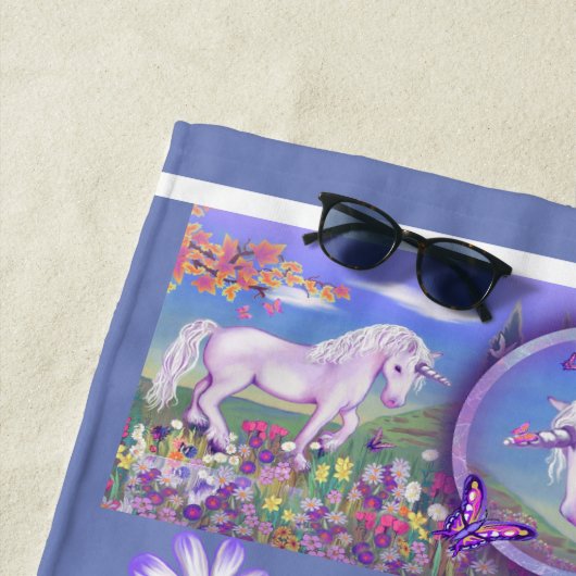 Ein Lila Paradise Beach Badetuch (Beispiel)