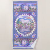 Ein Lila Paradise Beach Badetuch (Vorderseite)