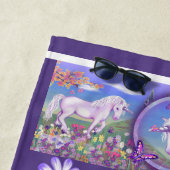 Ein Lila Paradise Beach Badetuch (Beispiel)