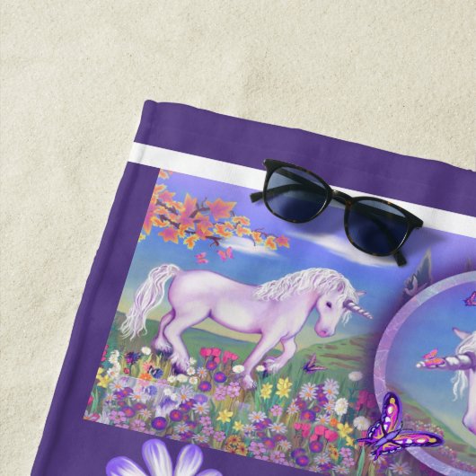 Ein Lila Paradise Beach Badetuch (Beispiel)