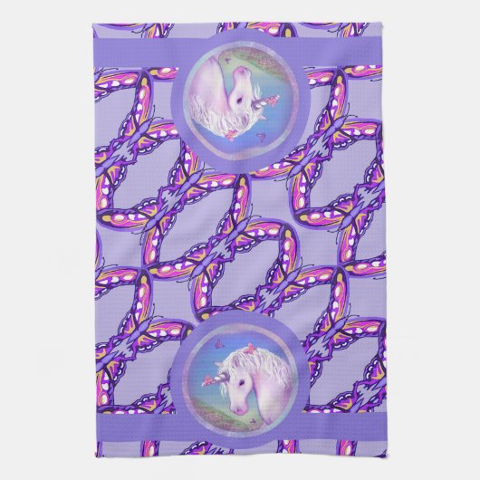 Ein lila Paradise Küchentuch (Vertikal)