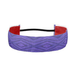 Ein lila-roter gemusterter Visier mit Diamantform