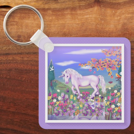 Ein Lila Schlüsselanhänger im Paradies (Vorderseite)