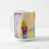 Ein Lila Spaziergang durch die Dunkelheit Kaffeetasse (Vorderseite Links)