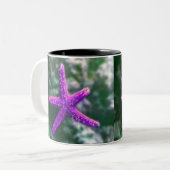 Ein Lila Starfish Zweifarbige Tasse (Vorderseite Links)