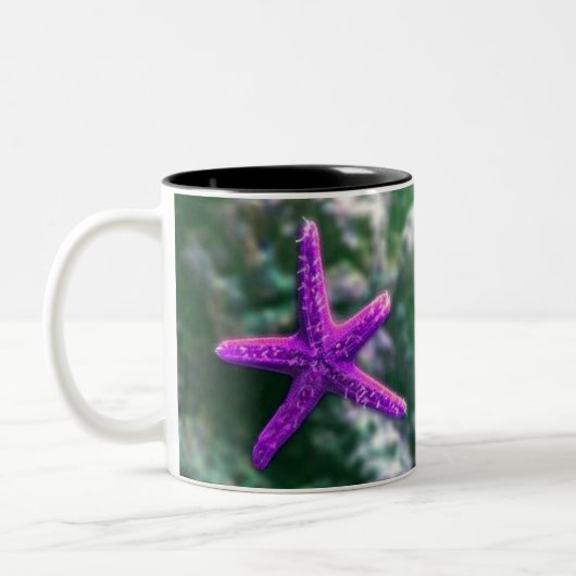 Ein Lila Starfish Zweifarbige Tasse (Links)